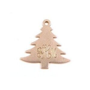 Danecraft Vintage Sterling Silver‎ 925 Christmas Tree Charm*Monogram RHM